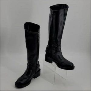 Zara below the knee black boots